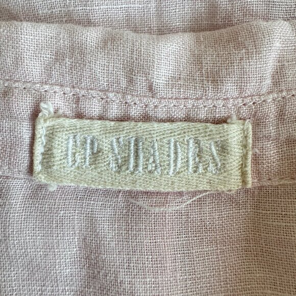 CP SHADES Light Pink Linen Button Down Tunic Maxi Shirt - Picture 5 of 9